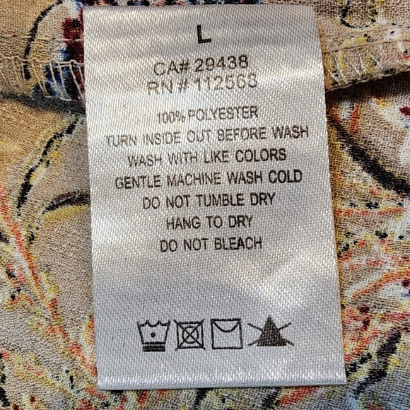 Miss Me Blouse Women's Size L Tassel Butterfly Bell Sleeve Romantic Hippie Boho - Picture 9 of 9